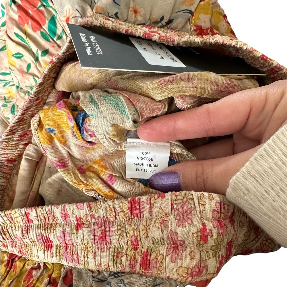 NWT Young Threads Boho Patchwork Asymmetrical Ruf… - image 8